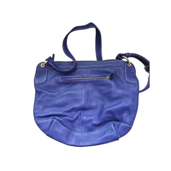 Bruno Rossi Firenze Pegasus Royal Blue Purple Italian Leather Crossbody PurseBag - Picture 4 of 7